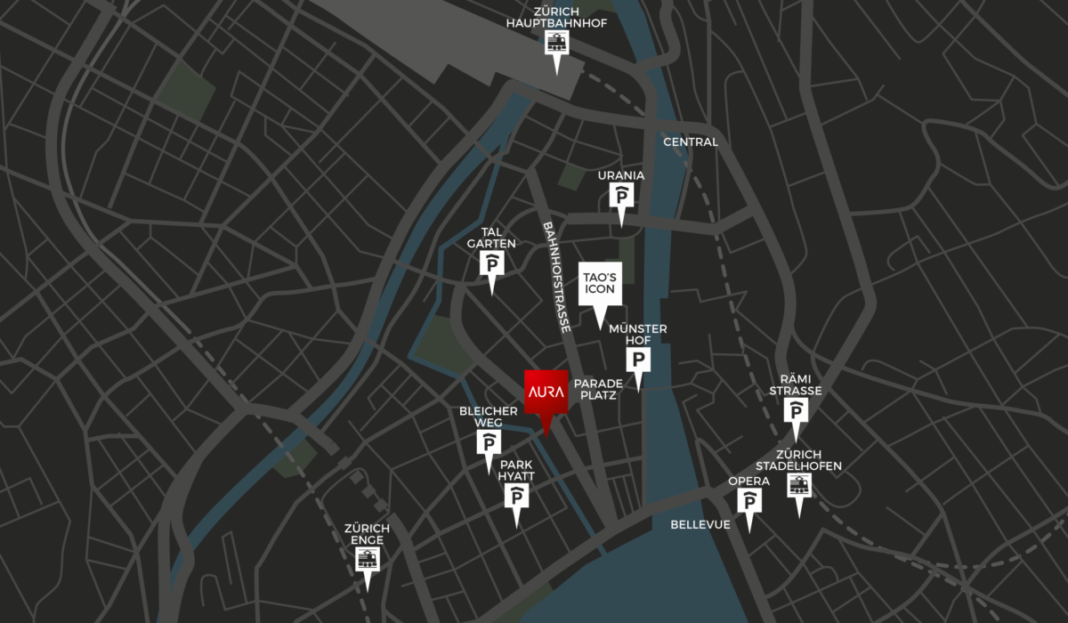 Routenplaner Aura Zürich